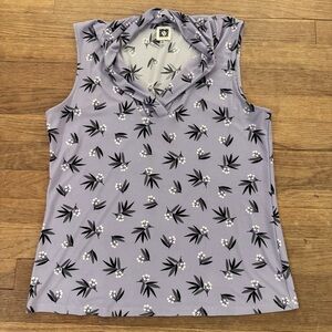 Anne Klein lavender sleeveless cowl neck blouse shirt top size medium M
 b76